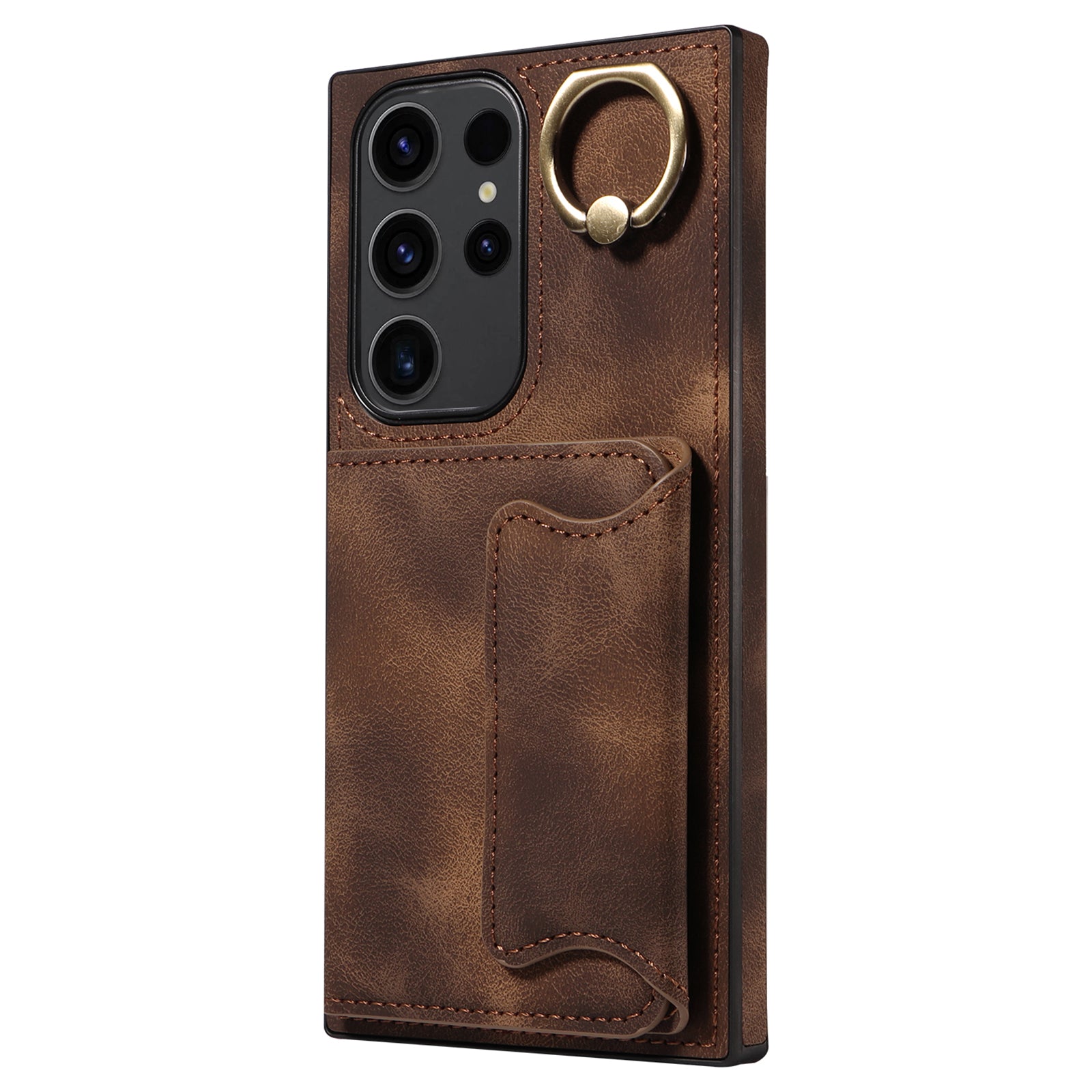 001 For Samsung Galaxy S23 Ultra PU Leather TPU Card Holder Phone Case Ring Kickstand Skin-touch Cover 001 For Samsung Galaxy S23 Ultra PU Leather TPU Card Holder Phone Case Ring Kickstand Skin-touch Cover